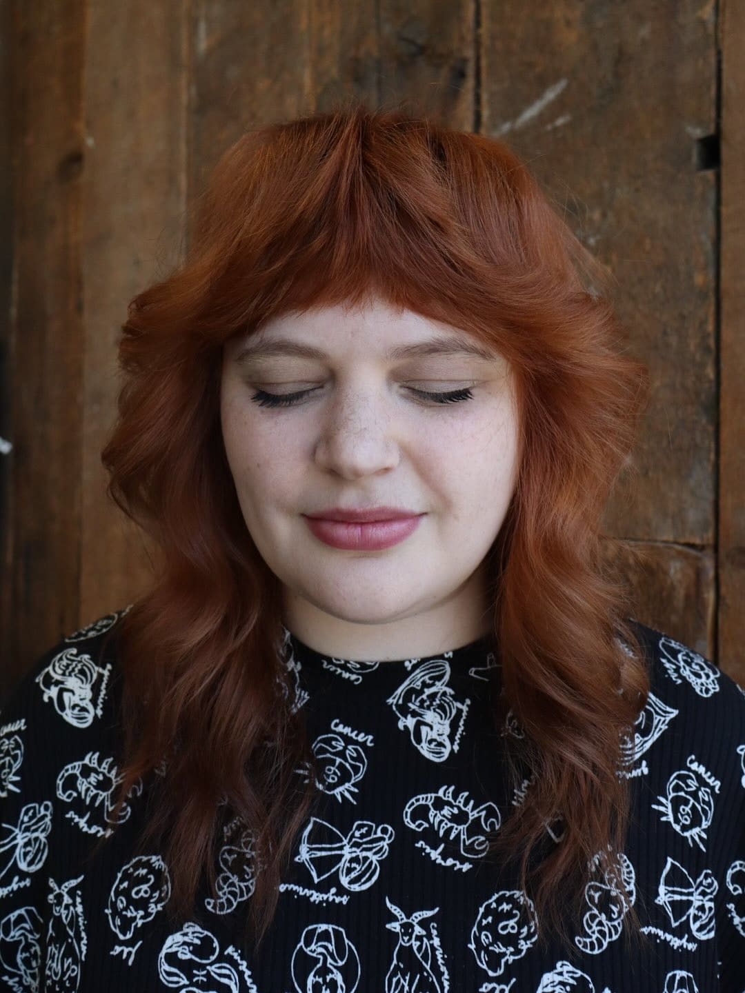 18. Copper Red Shag with Short Fringe - Shaggy Haircuts