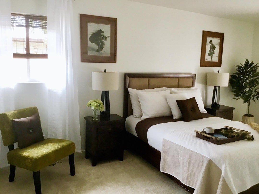 4. Classic Island Bedroom with Espresso Brown and Ivory Accents - hawaiian bedroom ideas