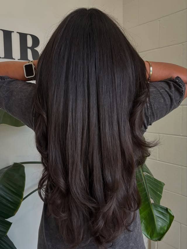 15. Extra Long Layered U-Cut with Deep Cocoa Brown Hair - Extra Long Layers