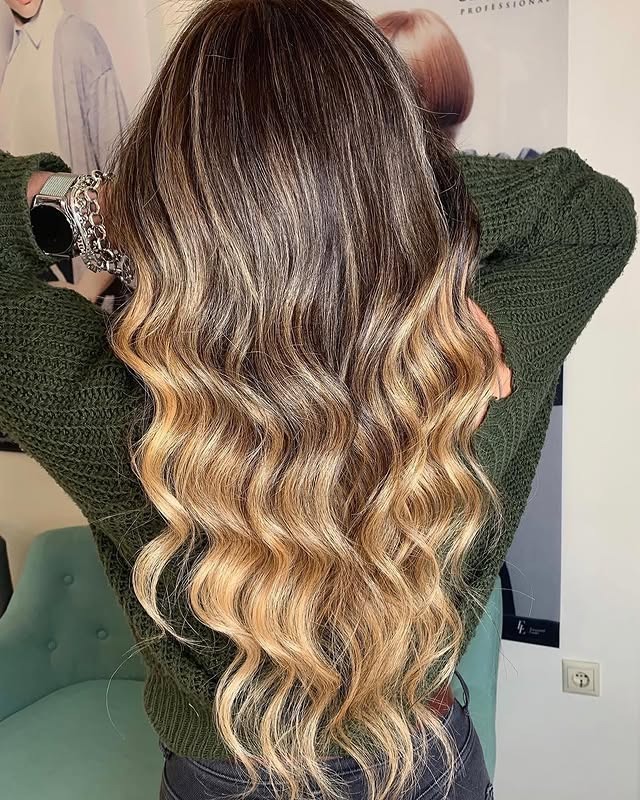 1. Golden Caramel Balayage Waves - Golden Caramel Hair Color