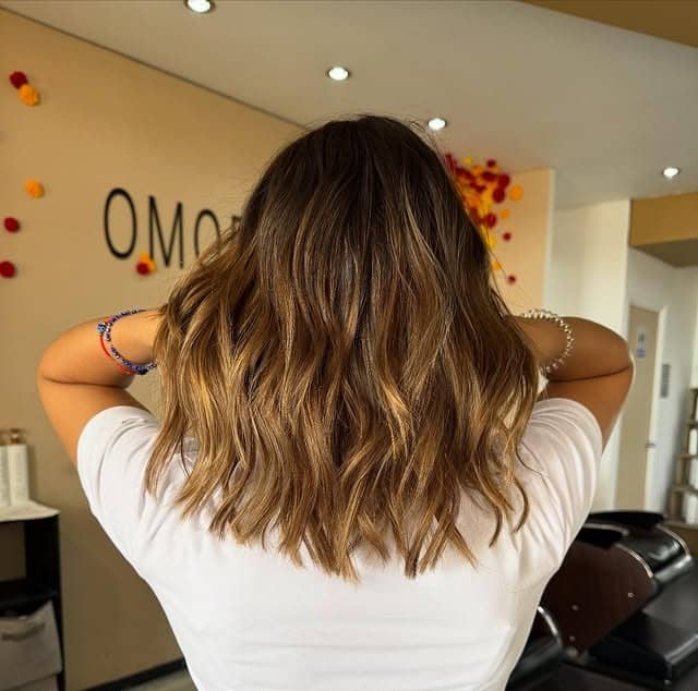 3. Golden Caramel Lob with Soft Texture - Golden Caramel Hair Color