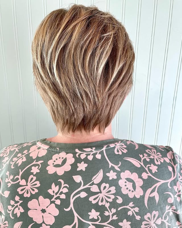 1. Textured Long Pixie with Honey Blonde Highlights - Long Pixie Cuts