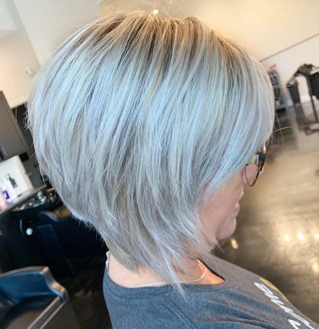 18. Feathered Long Pixie Bob in Icy Platinum Blonde - Long Pixie Cuts