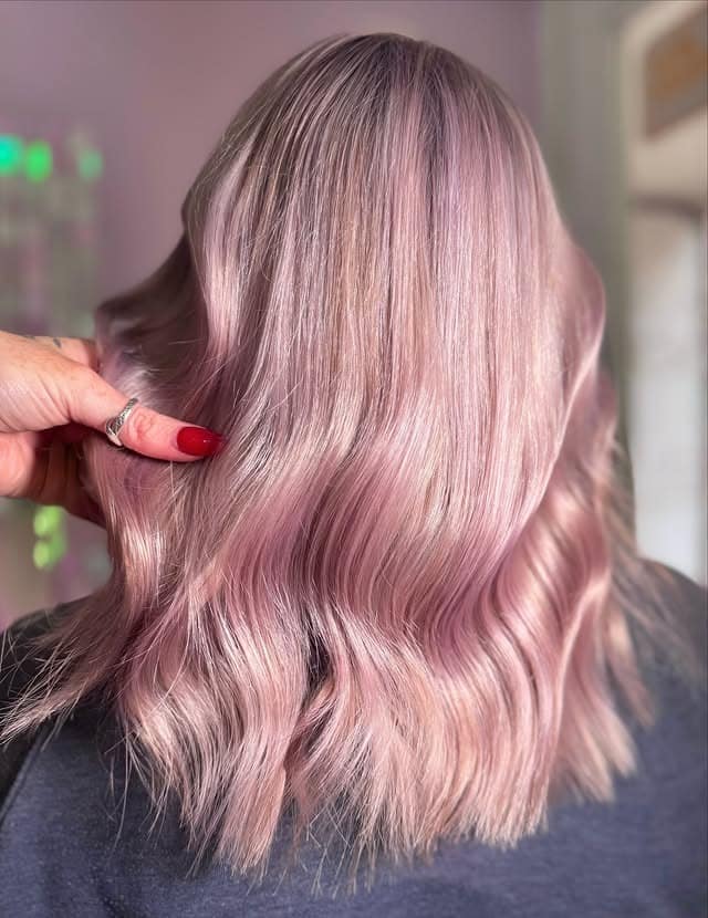 9. Blush Lilac Soft Waves - Lilac Hair Color