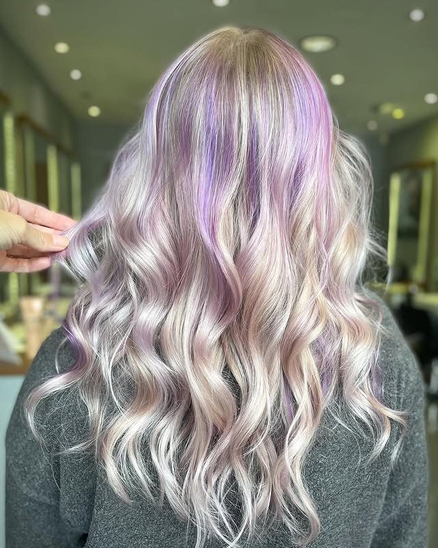 14. Pearl Lilac Ribbon Balayage - Lilac Hair Color