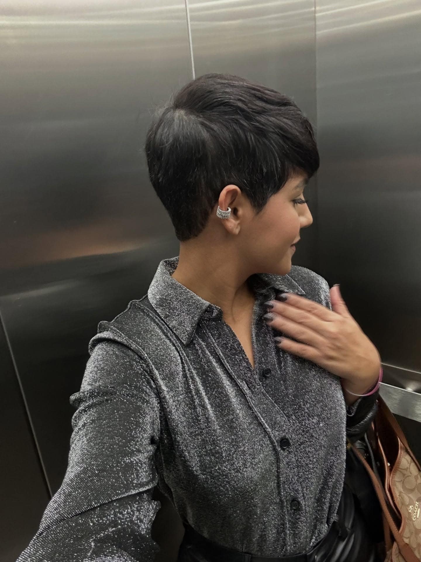 2. Deep Espresso Long Pixie Undercut - Pixie Cut For Thin Hair