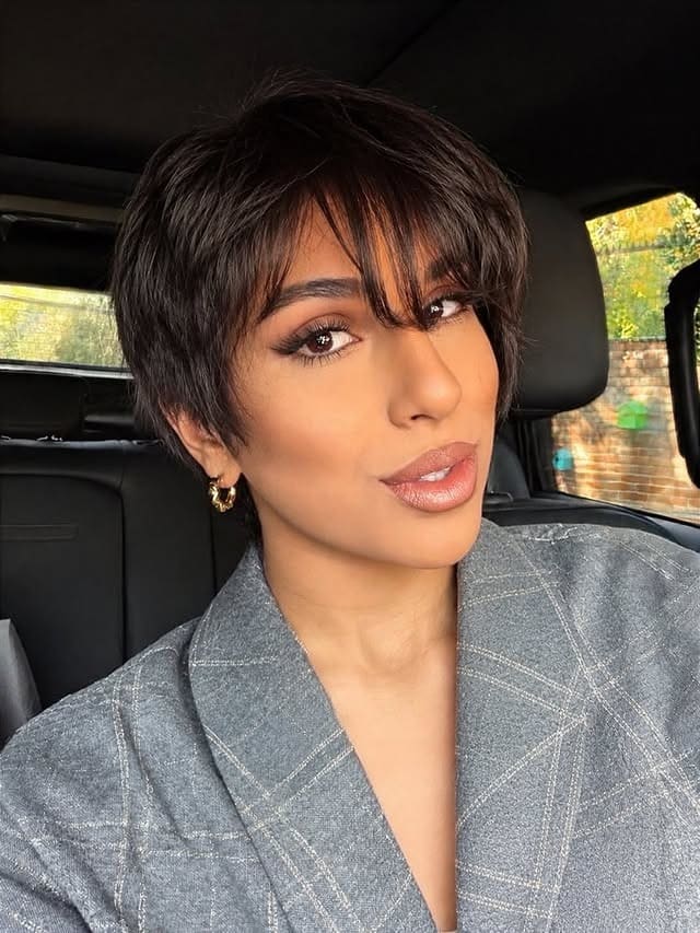 14. Rich Mocha Feathered Pixie Cut - Pixie Cut For Thin Hair