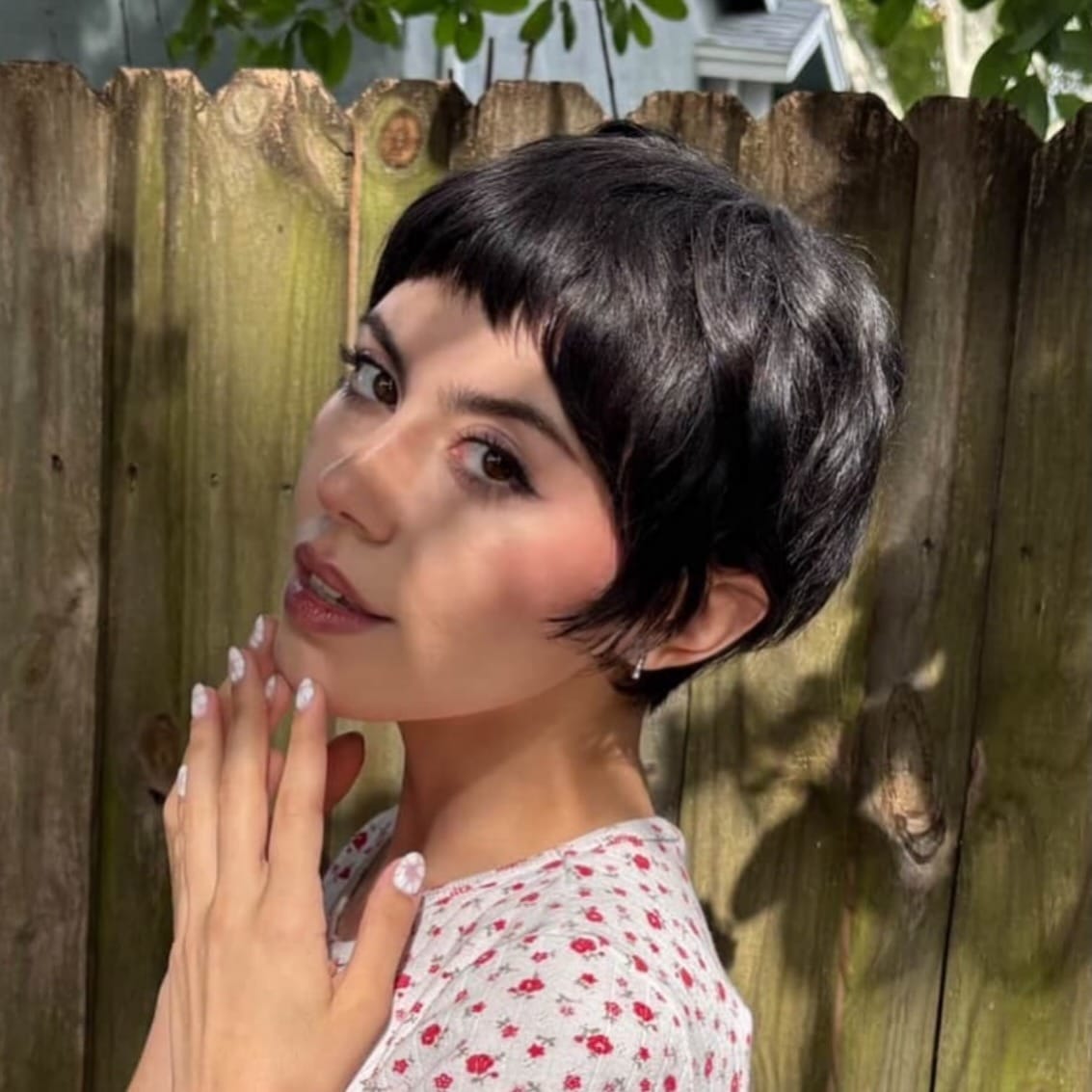 21. Glossy Espresso Micro Fringe Pixie Cut - Pixie Cut For Thin Hair