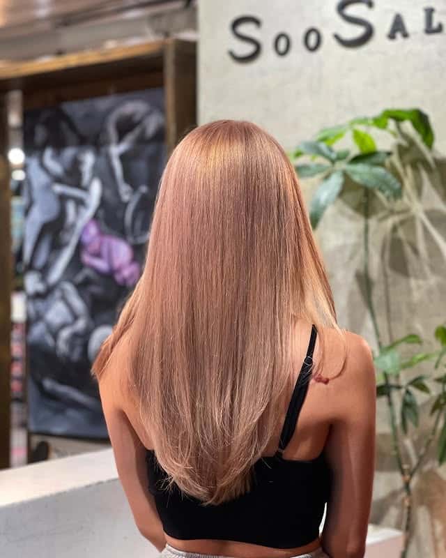 2. Dusty Rose Brown Silk Layers - Rose Brown Hair Color
