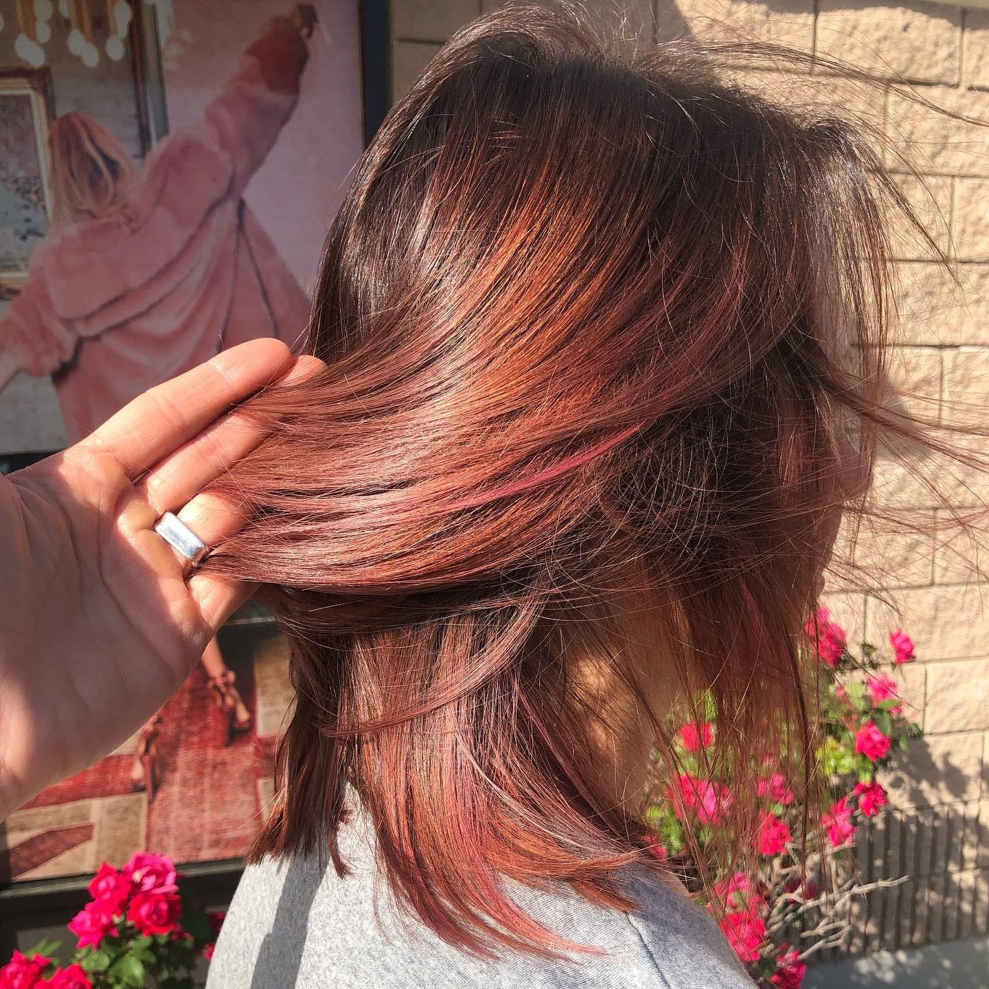 8. Rose Brown Copper Melt Bob - Rose Brown Hair Color