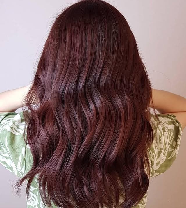 9. Plum Rose Brown Velvet Waves - Rose Brown Hair Color