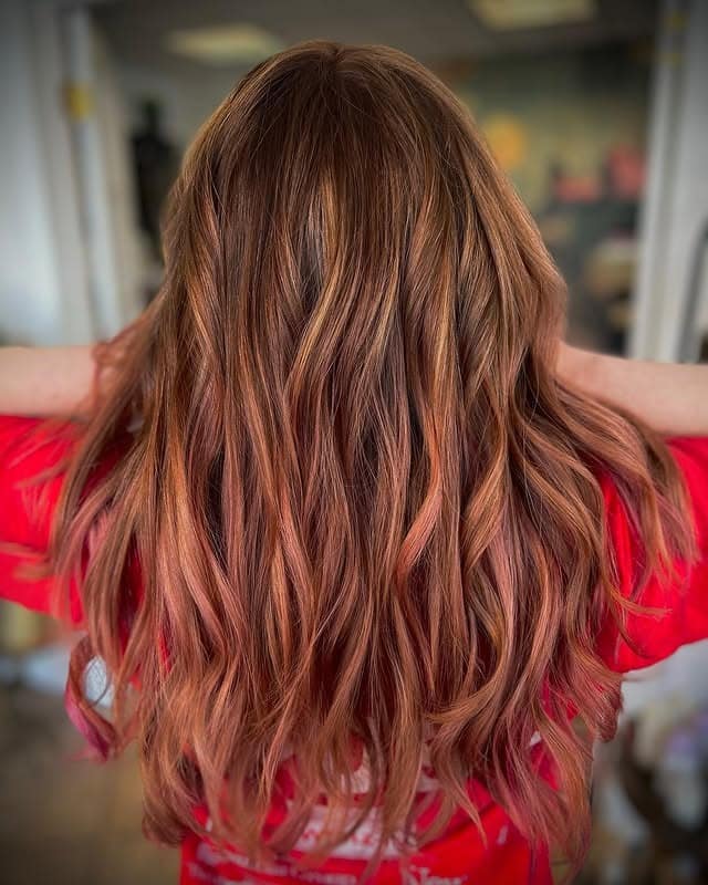 10. Rose Brown Copper Highlight Blend - Rose Brown Hair Color