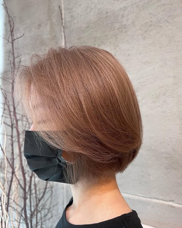 18. Ash Rose Brown Rounded Bob - Rose Brown Hair Color