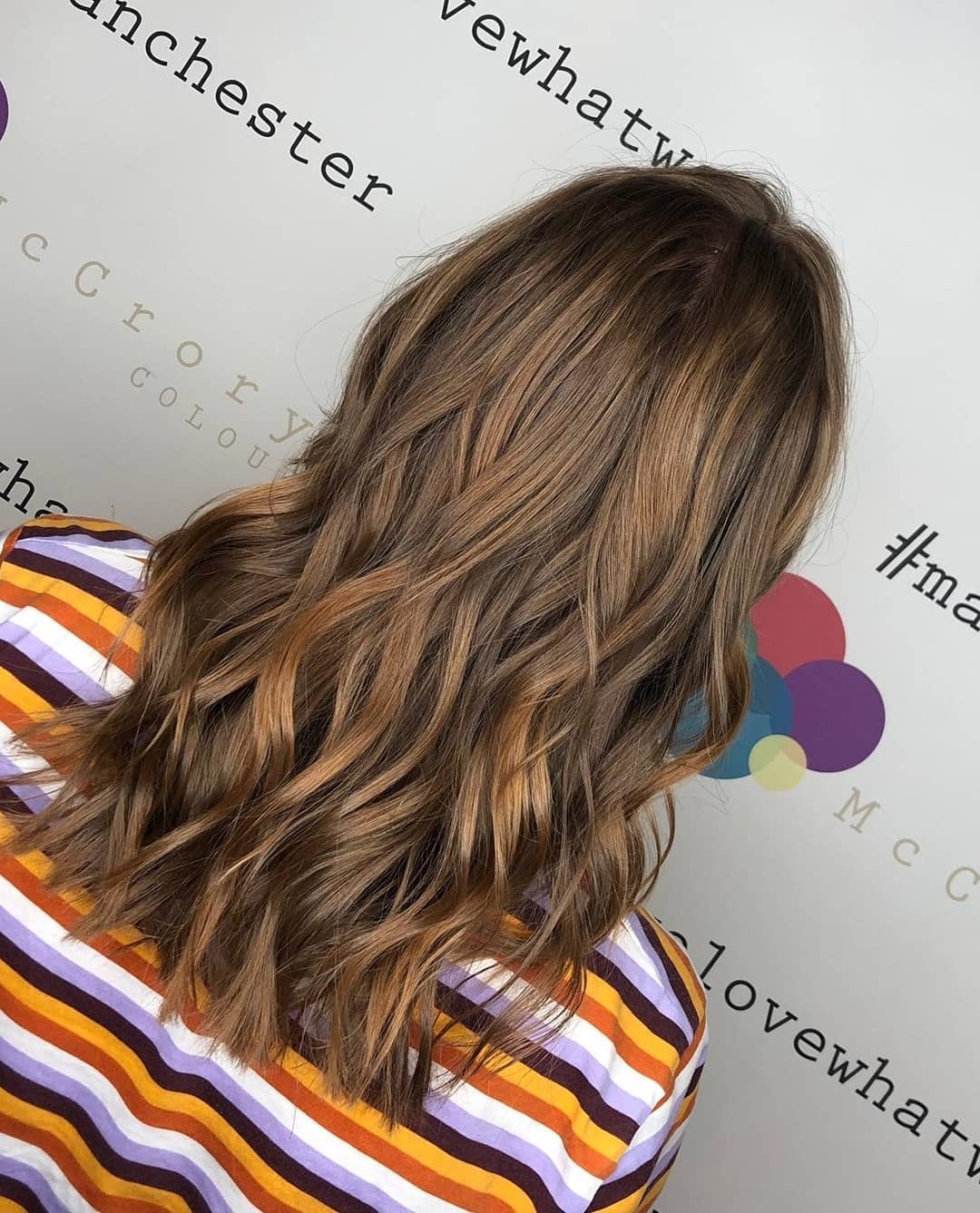 14. Caramel Mocha Layered Midi Cut - Midi Cut Hairstyles