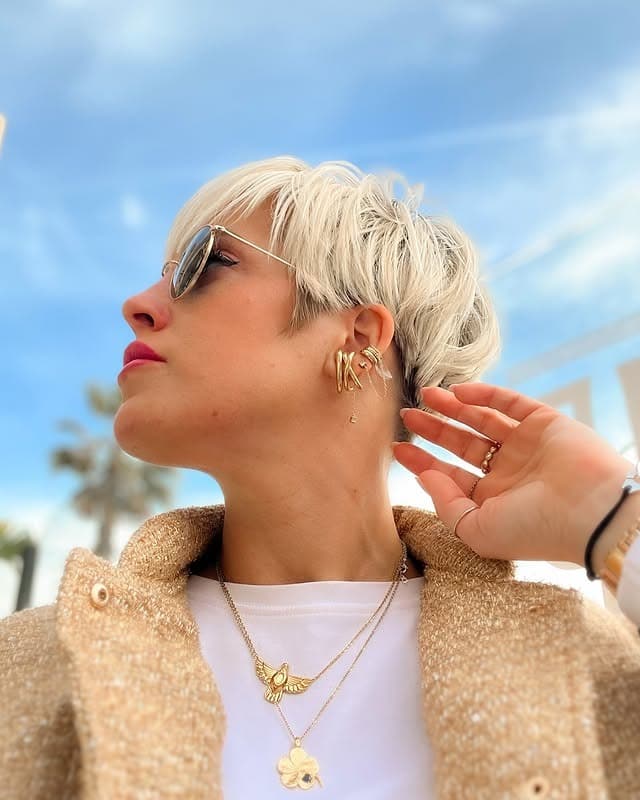 1. Icy Platinum Undercut Pixie - Undercut Pixie Haircut