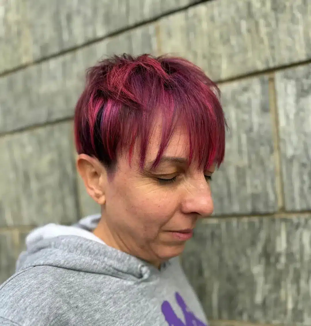 9. Vibrant Berry Undercut Pixie - Undercut Pixie Haircut