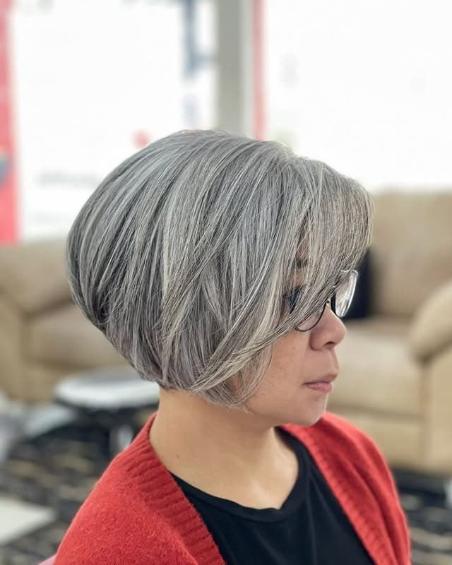 10. Smoky Silver Undercut Pixie Bob - Undercut Pixie Haircut