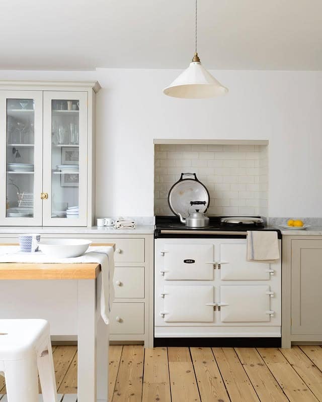 5. Traditional Cream Kitchen with Aga Range - simple kitchen ideas