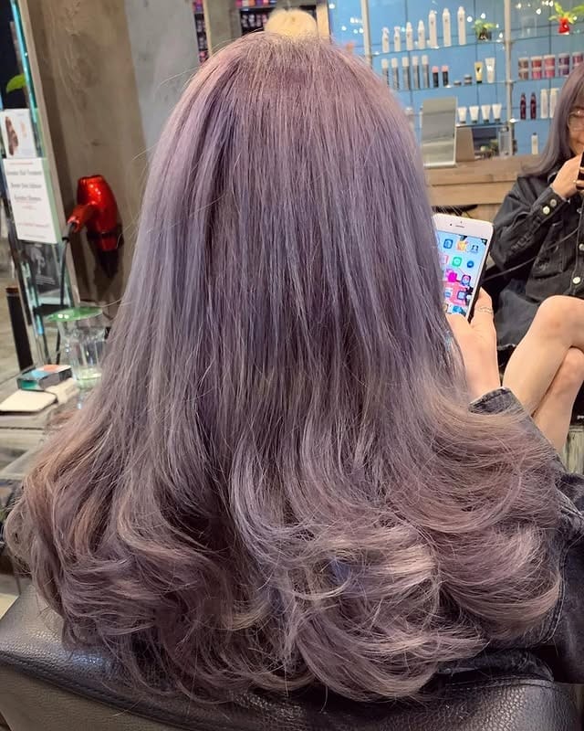 1. Soft Layered Ash Violet Hair - Ash Violet Hair Color