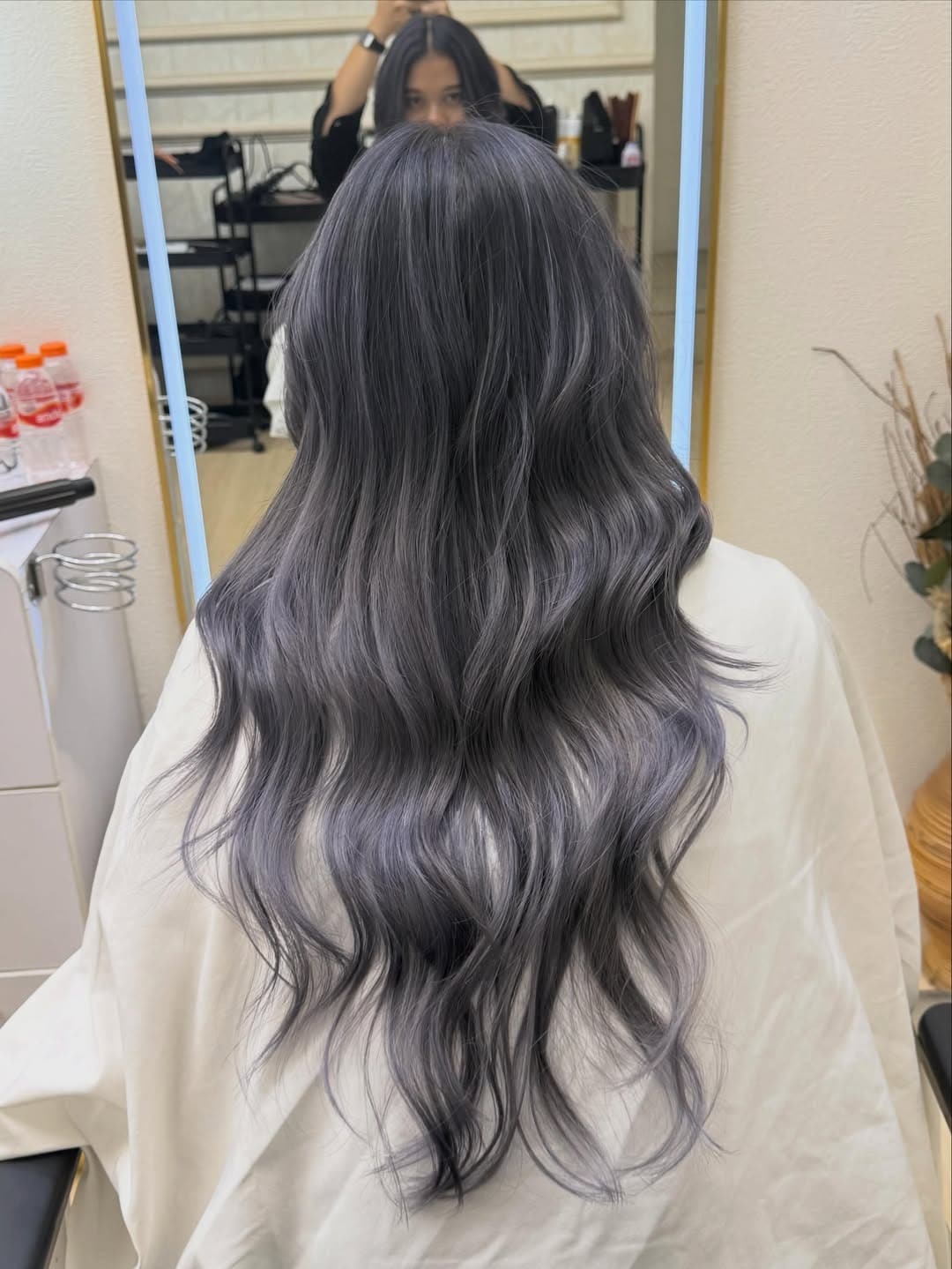 22. Long Wavy Ash Violet Hair - Ash Violet Hair Color