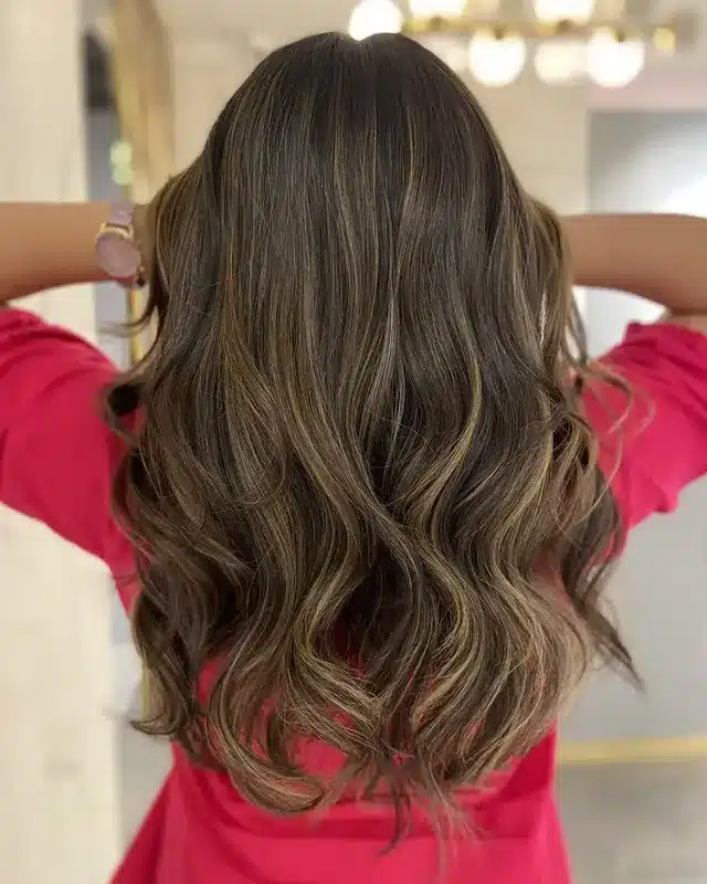 3. Cool Ash Brown Hair Color with Long Textured Waves - Cool Ash Brown Hair Color