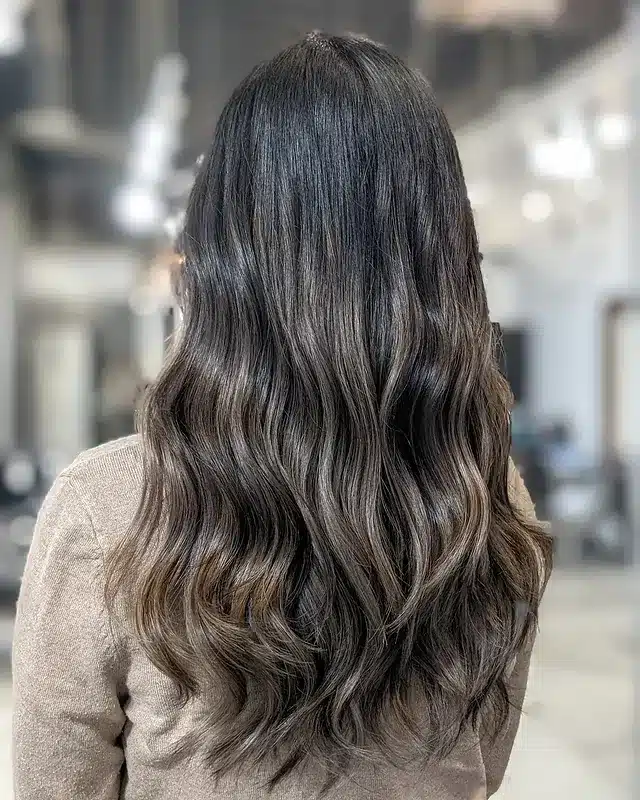 6. Dark Cool Ash Brown Hair Color with Soft Waves - Cool Ash Brown Hair Color