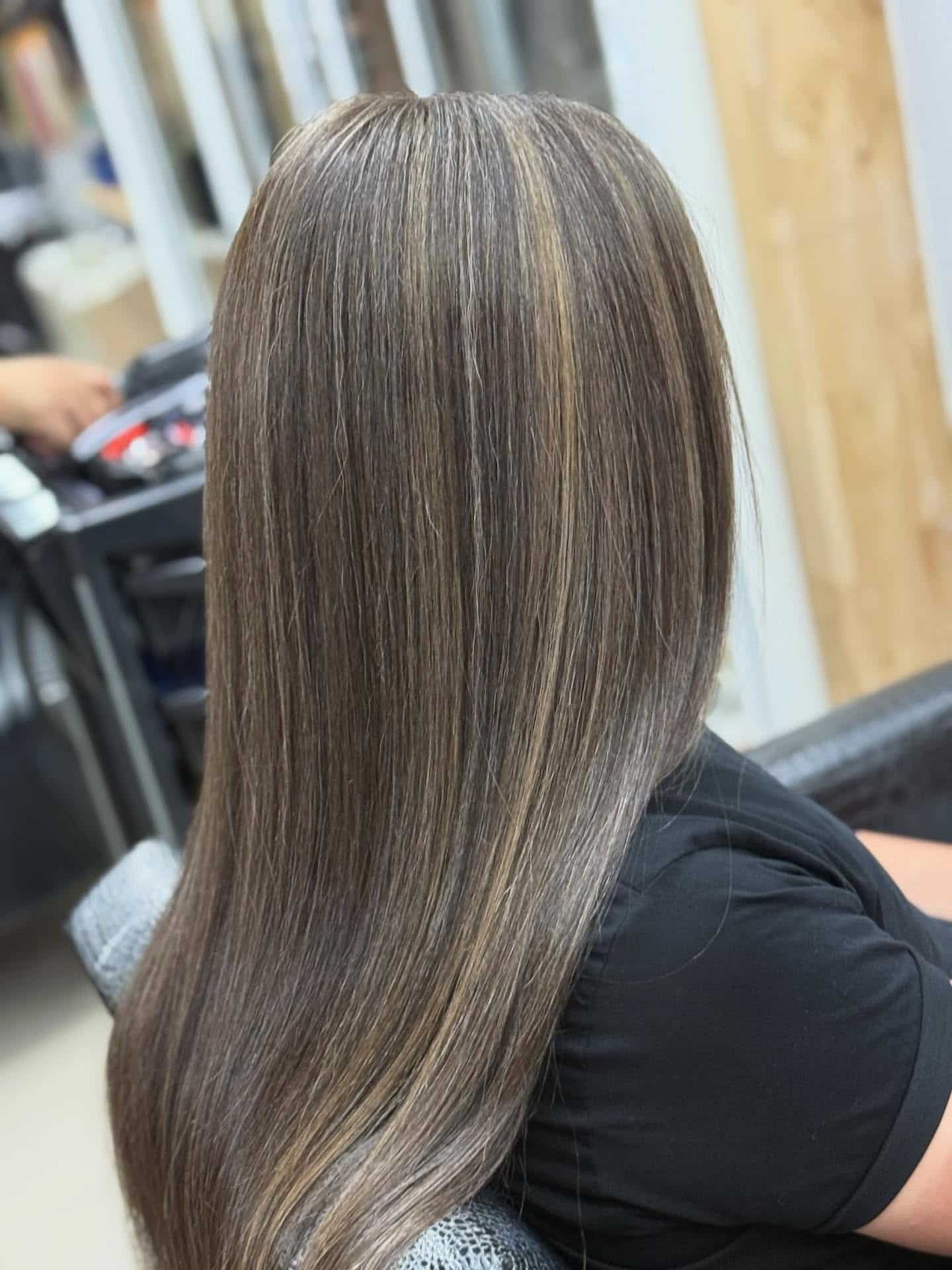 15. Sleek Cool Ash Brown Hair Color with Fine Highlights - Cool Ash Brown Hair Color