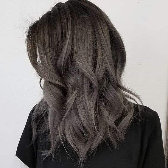 18. Wavy Lob with Cool Ash Brown Hair Color - Cool Ash Brown Hair Color