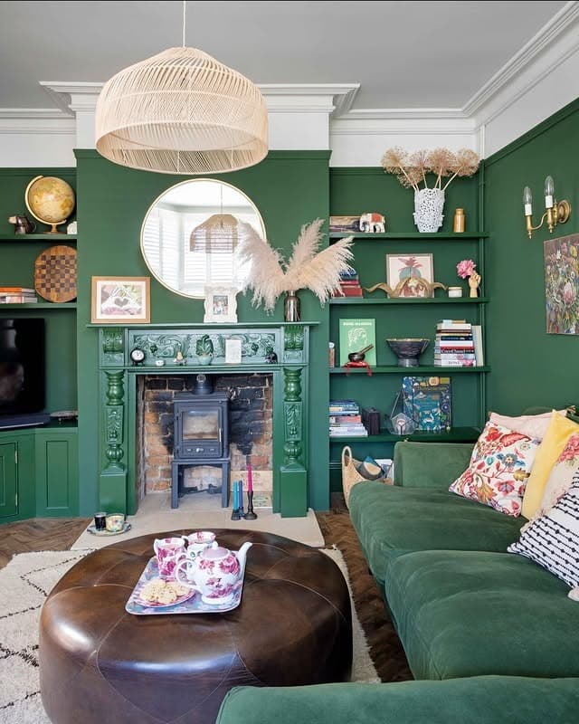 4. Pastel Living Room Ideas with Emerald Green and Floral Touches - pastel living room ideas