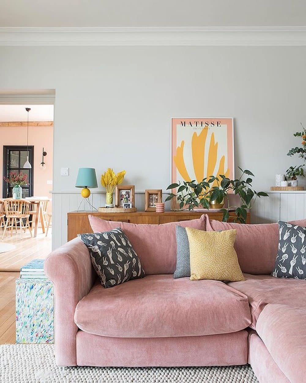 11. Pastel Living Room Ideas with Blush Pink and Mustard Yellow - pastel living room ideas