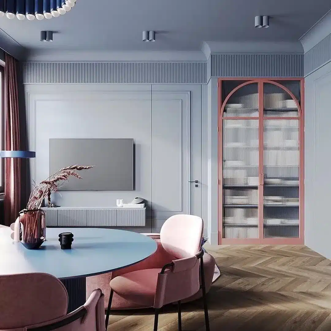 18. Pastel Living Room Ideas with Dusty Blue and Blush Pink - pastel living room ideas
