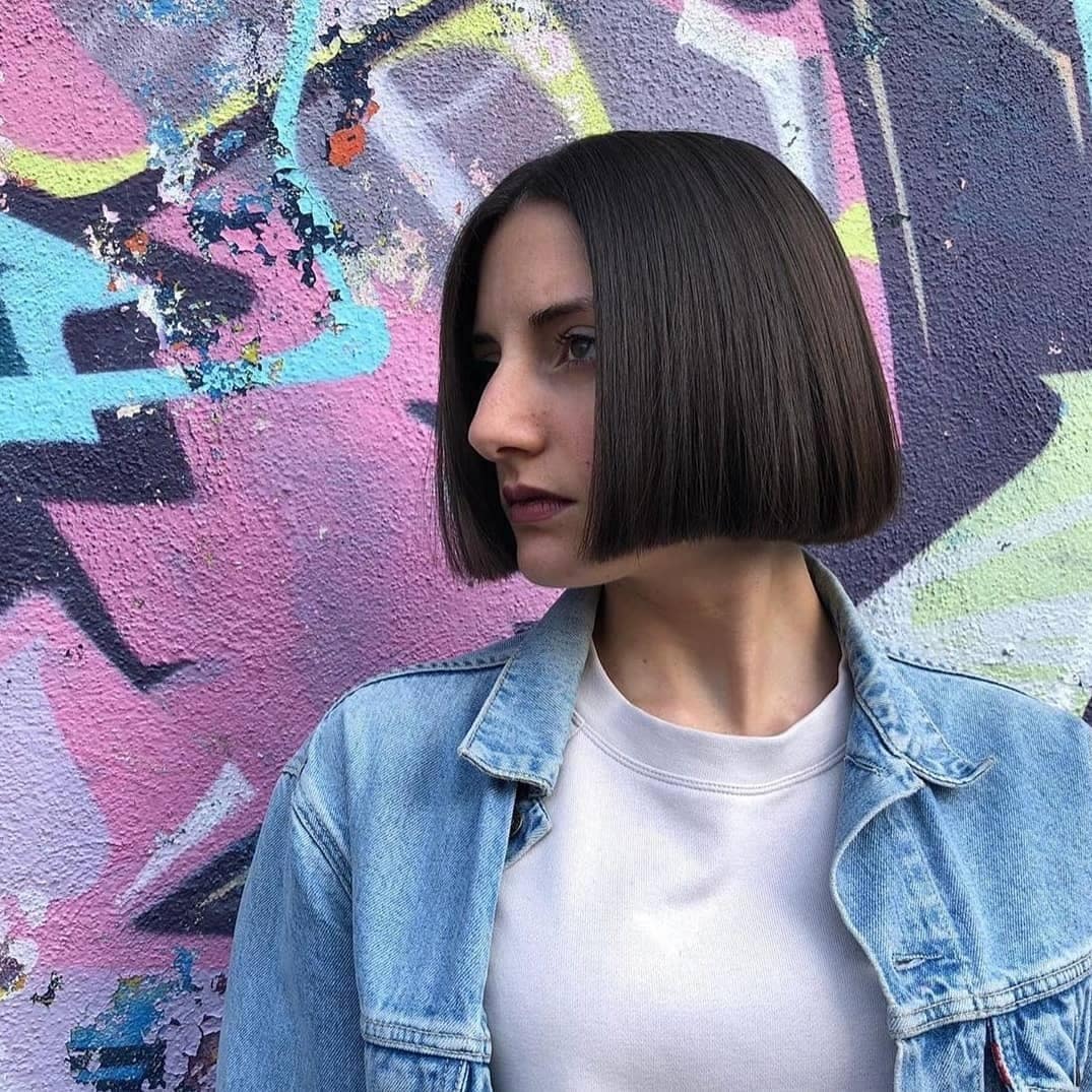 1. Sleek Chin-Length Bob with Espresso Brown Hair - Chin-Length Bob