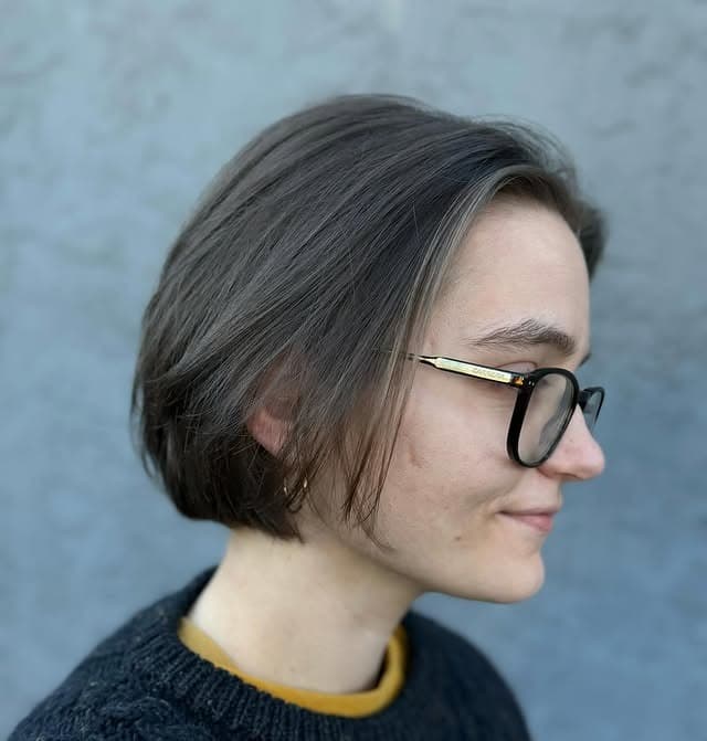 6. Tucked Chin-Length Bob with Ash Brown Hair - Chin-Length Bob