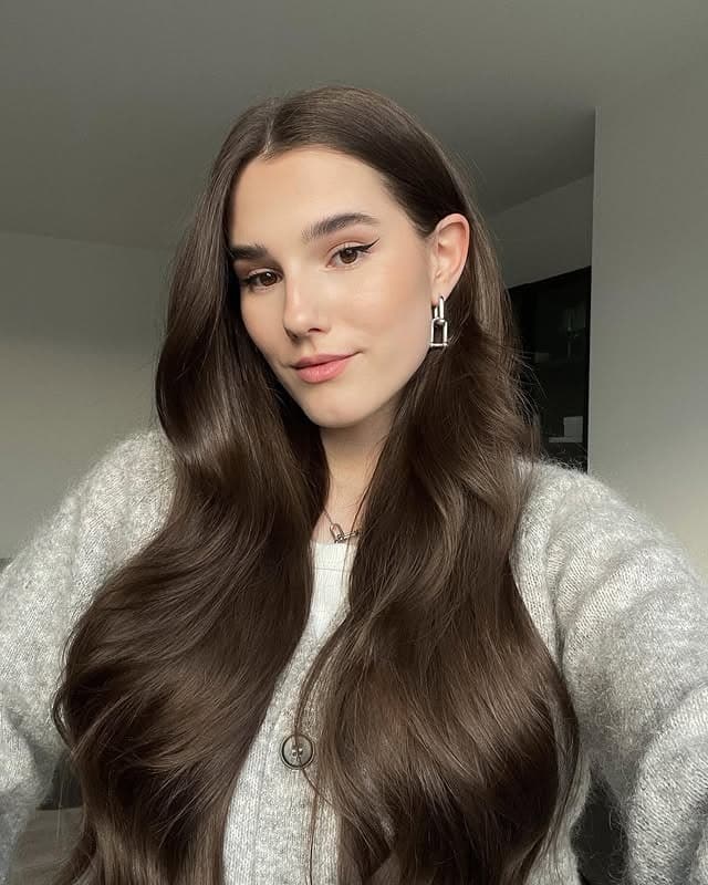 4. Fluffy Long Layers with Rich Espresso Brown Hair - Fluffy Hairstyles