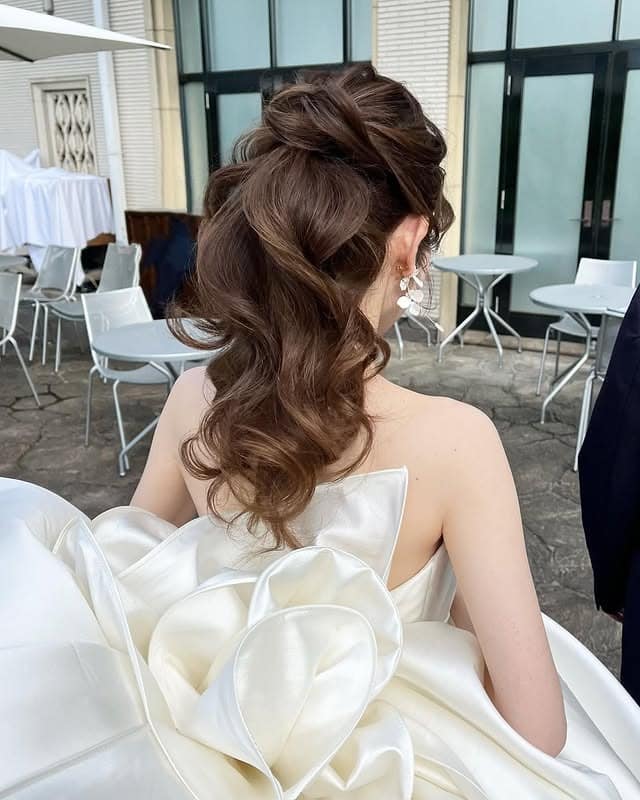 17. Fluffy High Ponytail with Chocolate Brown Hair - Fluffy Hairstyles