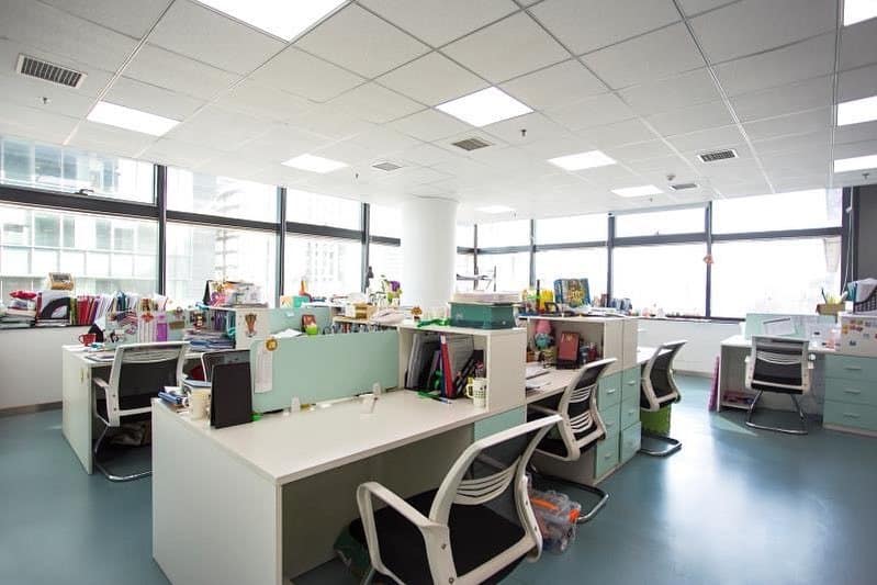 5. Modern Teacher Office Idea with White and Mint - teacher office ideas