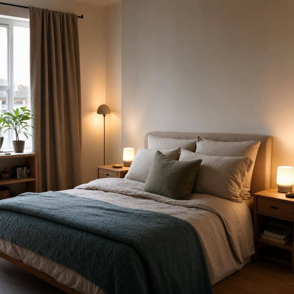 6. Beige and Sage Green Cozy Summer Bedroom Idea - summer bedroom ideas