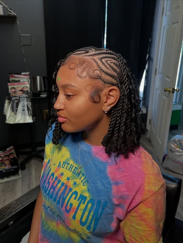 13. Chin-Length Black Twist Bob Braids - Twist Braid Hairstyles