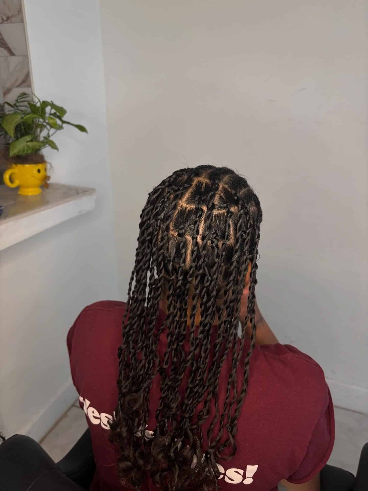 18. Medium Black Rope Twist Braids - Twist Braid Hairstyles