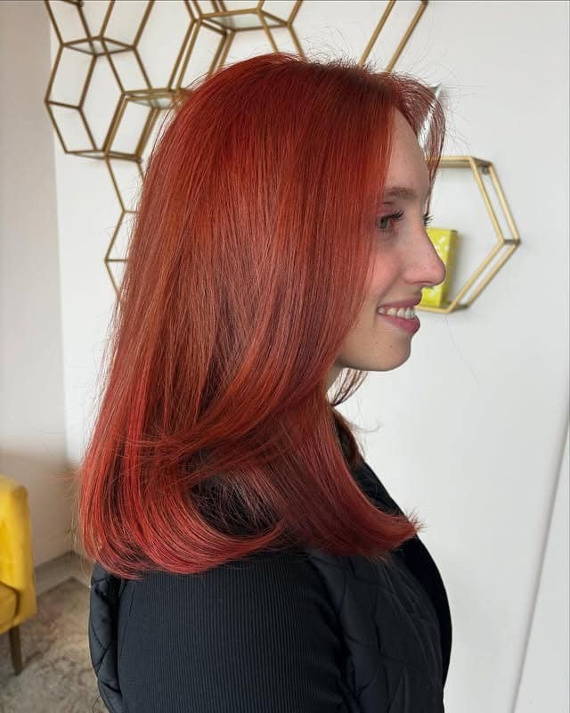 8. Smooth Copper Red Lob - Red Copper Hair Color