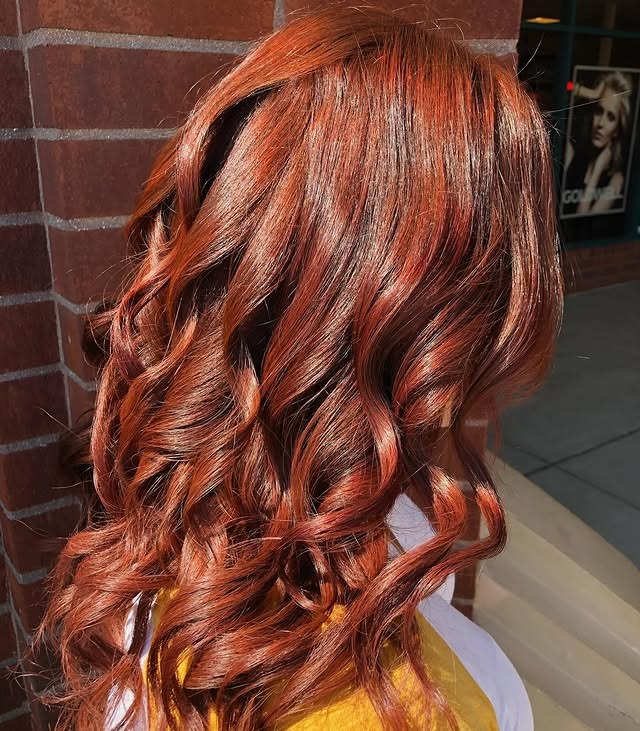 17. Long Cinnamon Red Copper Curls - Red Copper Hair Color