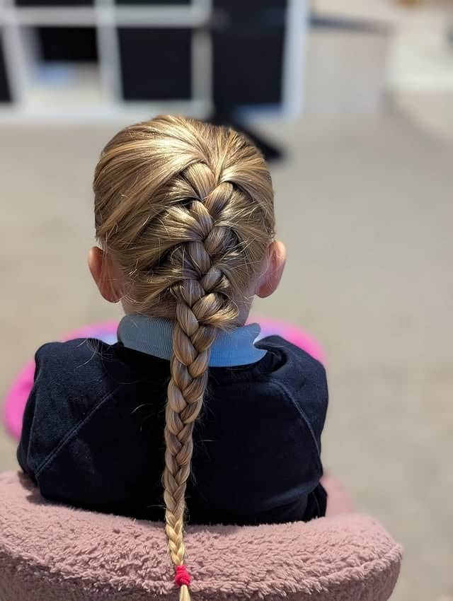 12. Dutch Braid Ponytail with Golden Blonde Hair - Hairstyles For School
