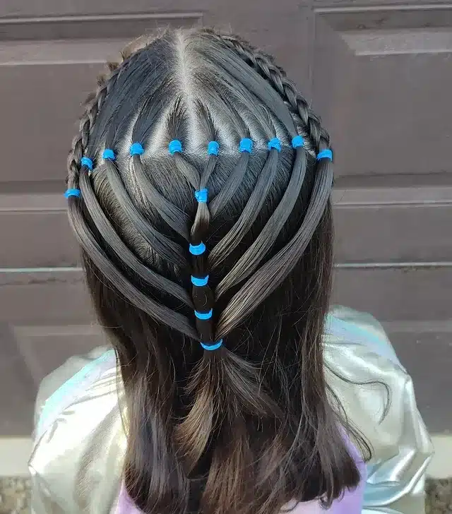 18. Waterfall Elastic Crown with Jet Black Hair - Hairstyles For School