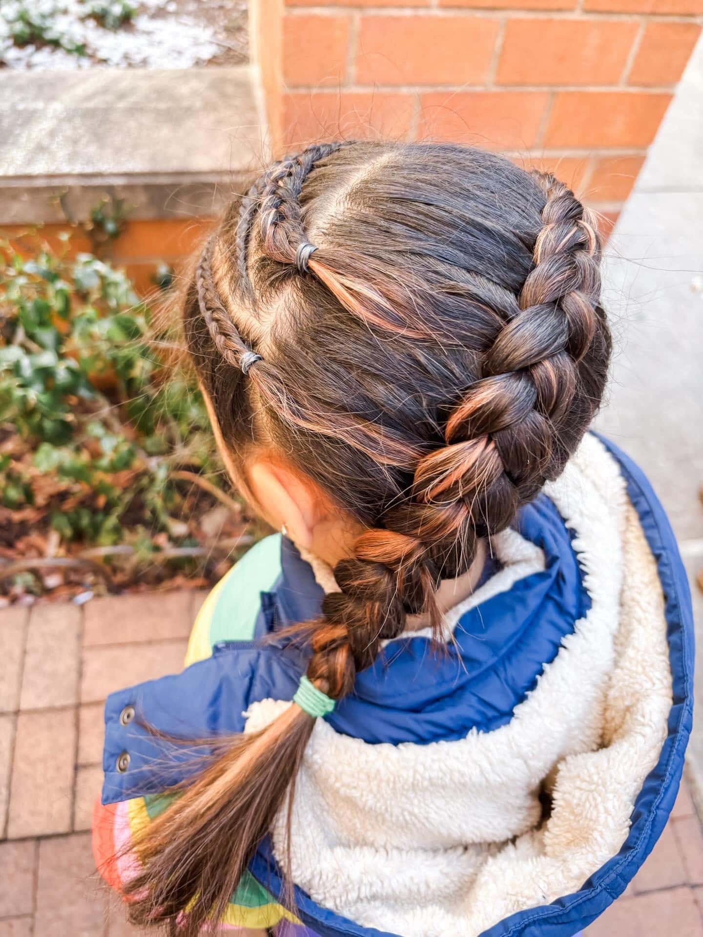 22. Side Dutch Braid with Dark Brown Hair and Copper Highlights - Hairstyles For School