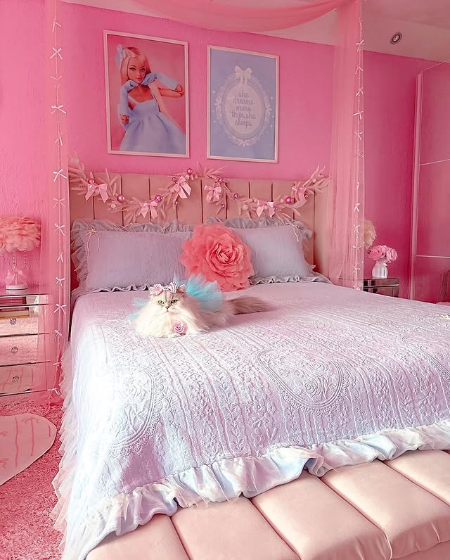 8. Bright Pink Barbie-Inspired Princess Bedroom Idea - princess bedroom ideas