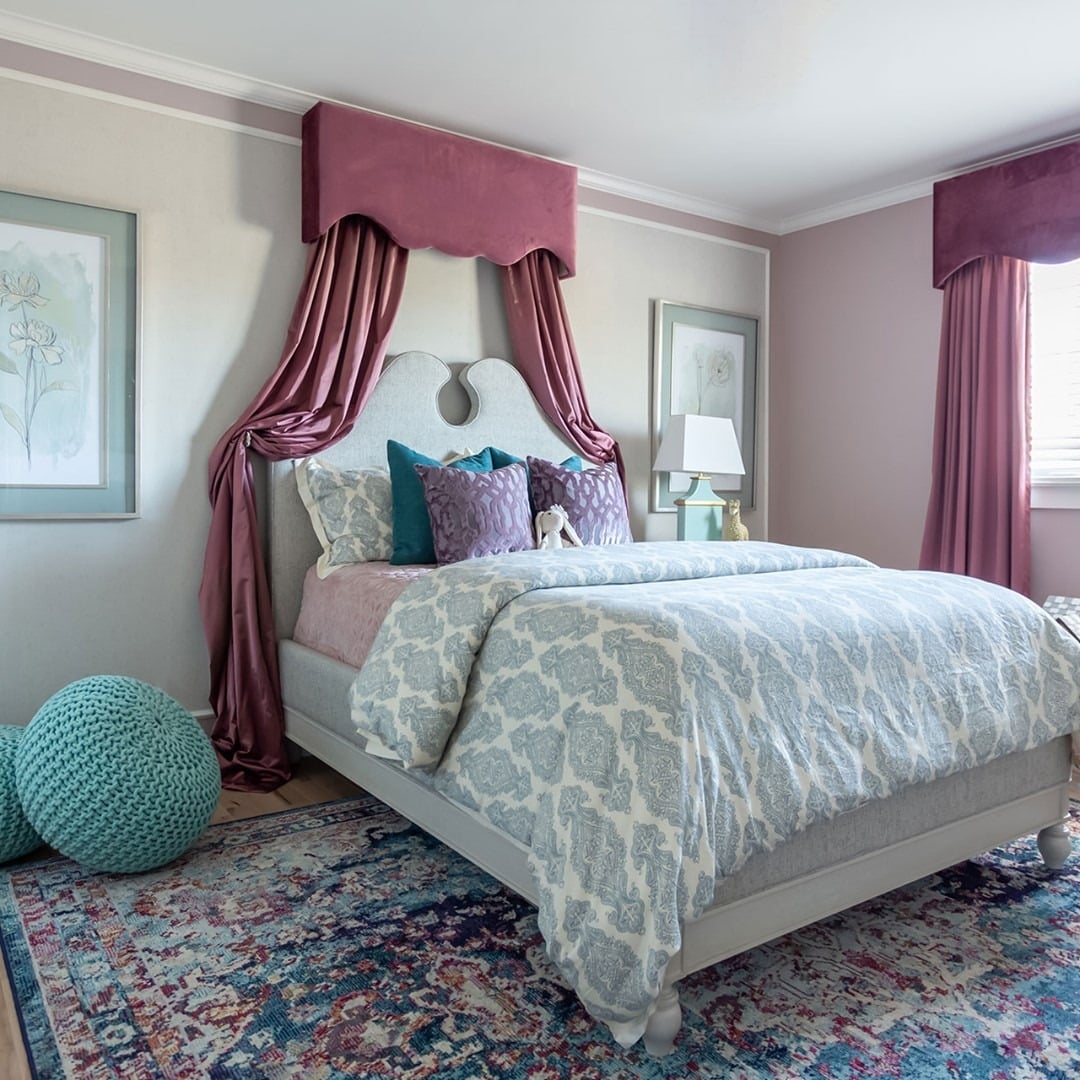 9. Mauve Canopy Princess Bedroom Idea - princess bedroom ideas
