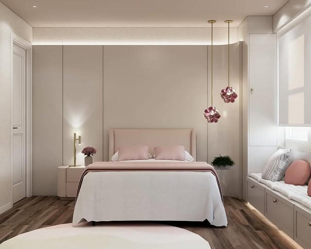 13. Soft Blush Minimalist Princess Bedroom Idea - princess bedroom ideas