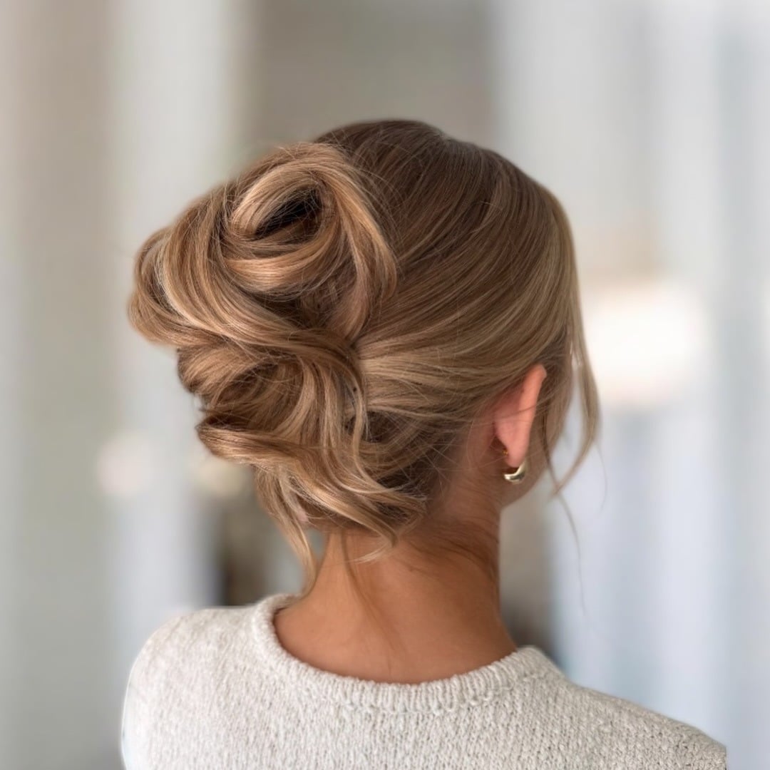 15. Sandy Blonde Sculpted Bridal Updo - Wedding Hairstyles