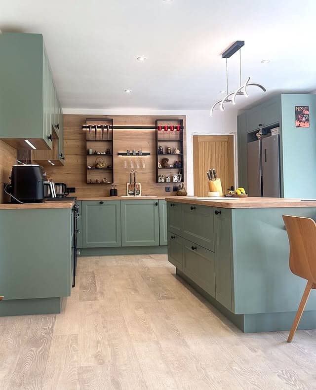 19. Soft Green Timeless Kitchen Ideas with Wood Accents - timeless kitchen ideas