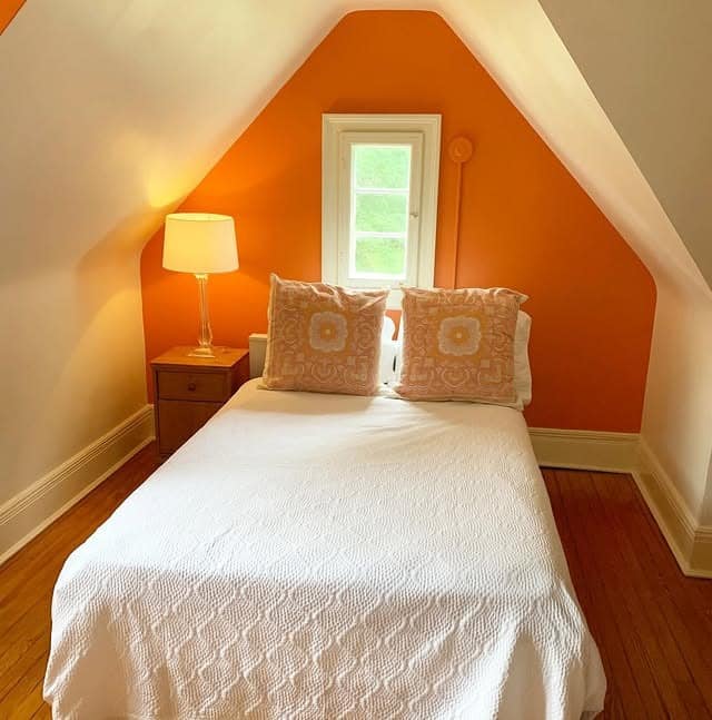 3. Bright Orange Bedroom Ideas for Small Attic Spaces - orange bedroom ideas
